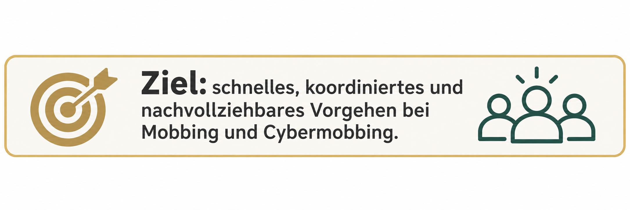 Ziel: koordiniertes Vorgehen bei Mobbing und Cybermobbing. Vollständiger Inhalt in der aufklappbaren Textfassung.